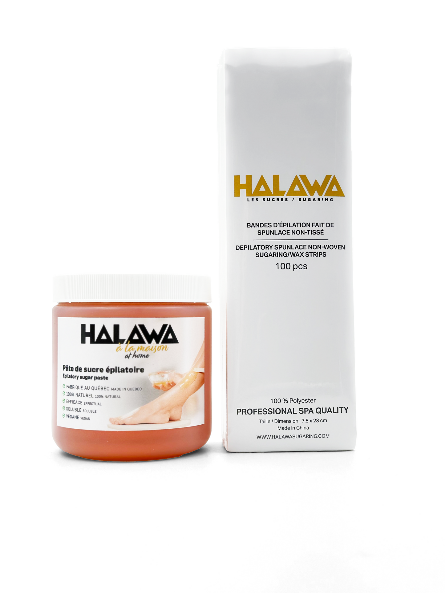 HALAWA Sugar Paste & Wax Strips Bundle